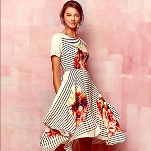 Corey Lynn Calter Floral and Stripe Dress
